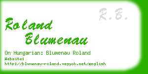roland blumenau business card